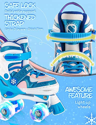 Unisex Unicorn Rainbow Roller Skates | Blue 