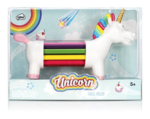 NPW Colouring Pencils / Pencil Crayons Pencil Holder Set - 10 Assorted Colours Unicorn Rainbow Pencils