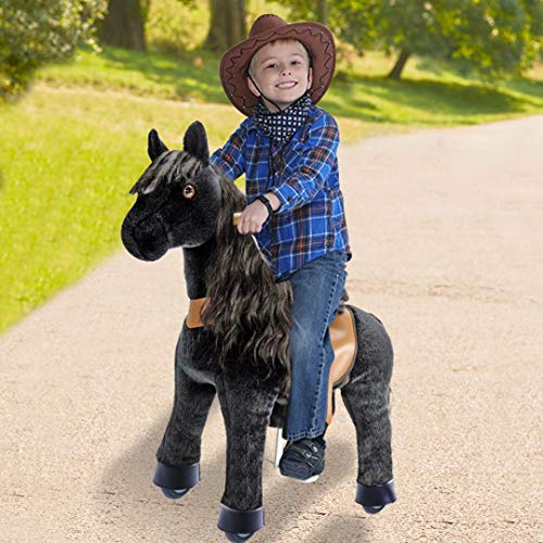 PonyCycle Official Classic U Series Ride On Horse | Black | Age 4-9 Medium | Limited Edition