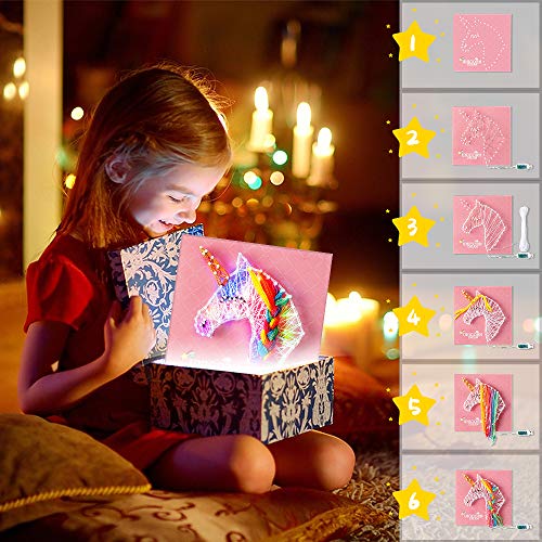 Crafts Kit | Unicorn String Art Set | With LED Lights 