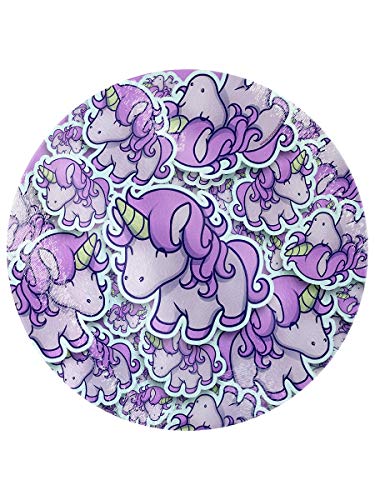 Unicorn Frenzy Circular Glass Chopping Board | 31 x 31cm | Grindstore