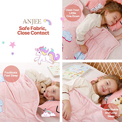 Weighted Unicorn Blanket Pink For Kids