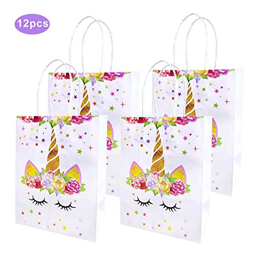 Floral Unicorn Party Bags 12 Pack