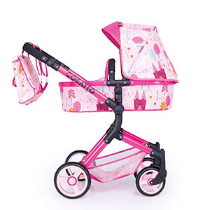 Cosatto Wonder Dolls Pram | Unicorn Land Including Matching bag | Pink