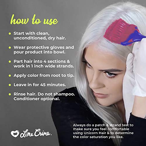 Lime Crime Unicorn Semi-Permanent Hair Color, Bubblegum Rose, 200 ml