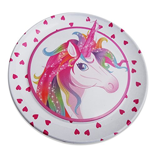 Lucy Locket Magical Unicorn Metal TEA SET & Carry Case Toy (14 Piece Pink Tea Set for Children)