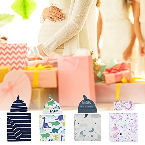 Unicorn Girls Swaddle Blanket & Hat Set 