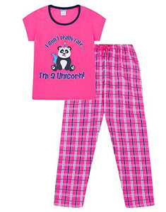 Pandacorn Unicorn Long Woven Bottoms Ladies Pyjamas | Various Sizes