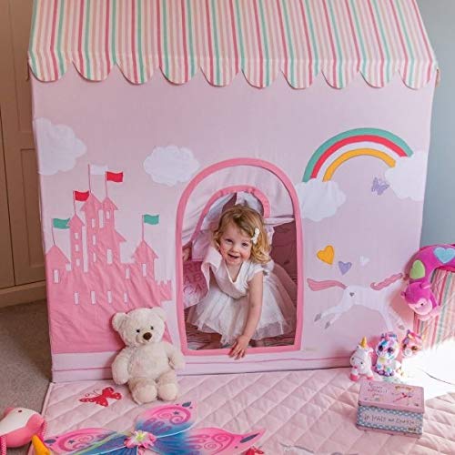 Unicorn play house tent with door for children