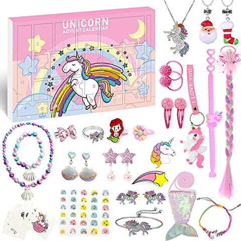 iZoeL Unicorn Advent Calendar 2021 | Novelty Gifts | Unicorn Accessories 