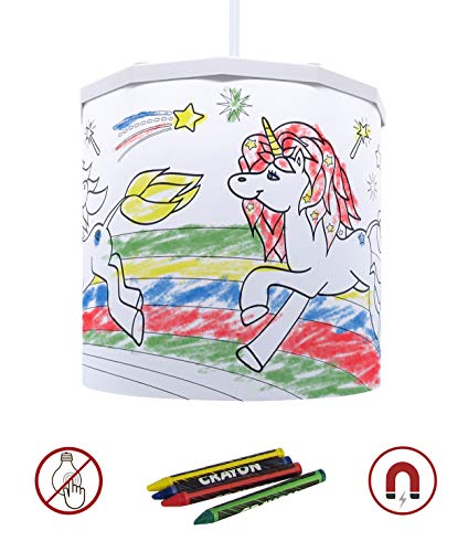 Colour Your Own Unicorn Lampshade 