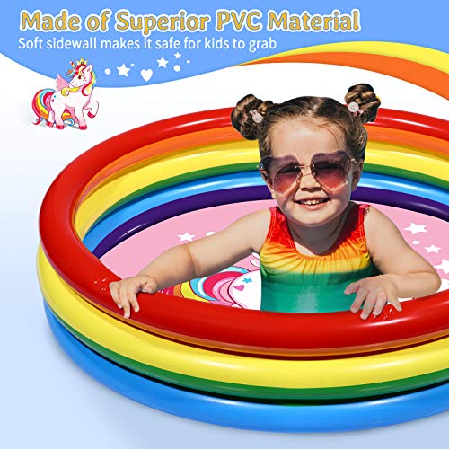 Kids Unicorn Rainbow Paddling Pool 