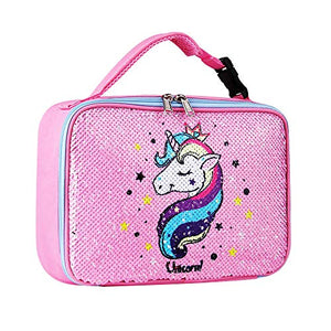 Reversible Sequin Flip Colour Change Unicorn Lunchbox | Pink