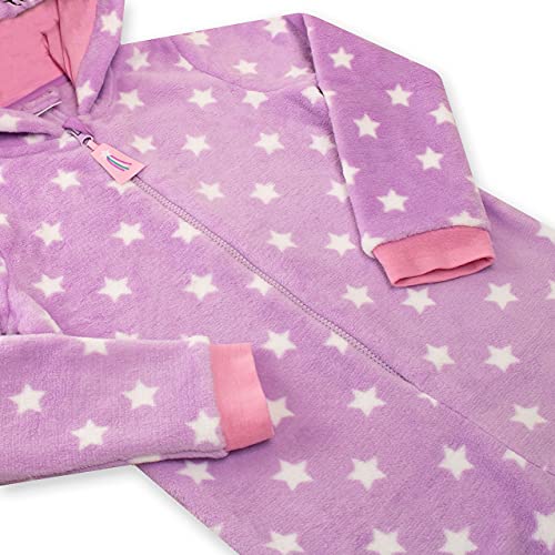 Lilac & Pink Unicorn & Stars Onesie For Girls 