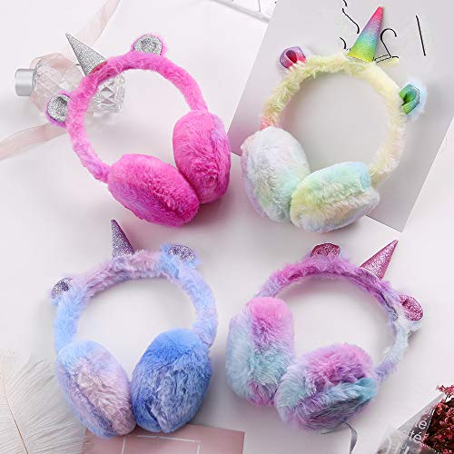 Cute Unicorn Ear Muffs For Kids | Girls Winter Unicorn Ear Warmers | Pink