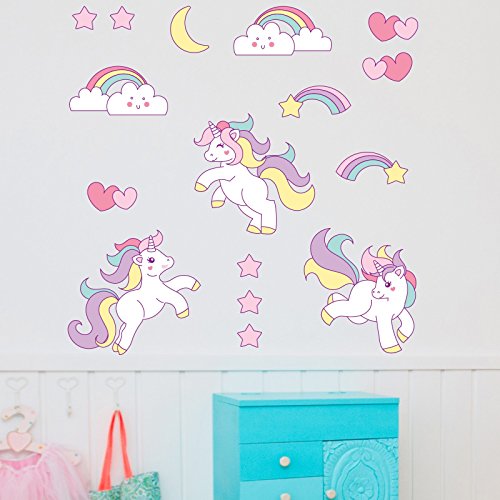 Cute unicorns wall art sticker
