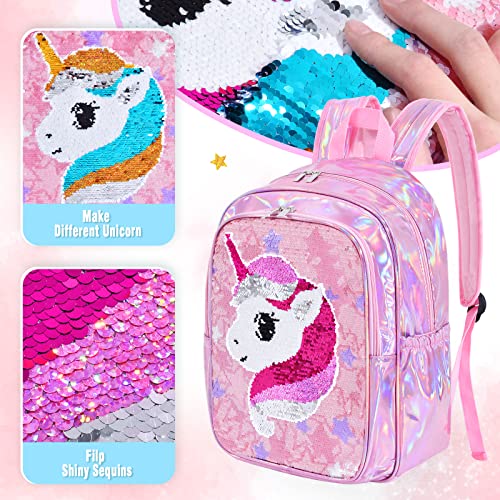 Cute Girls Sparkly Sequined Backpack | Unicorn