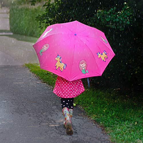 Pink Unicorns And Mermaids Umbrella 