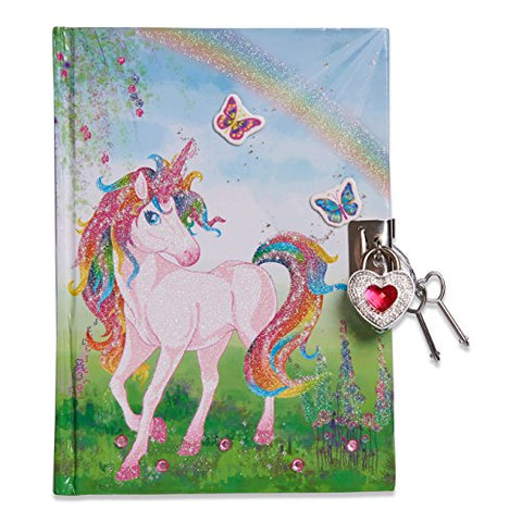 Lucy Locket Magical Unicorn Kids Secret Diary (Lockable Diary With Padlock & Keys) Glittery Diary for Children