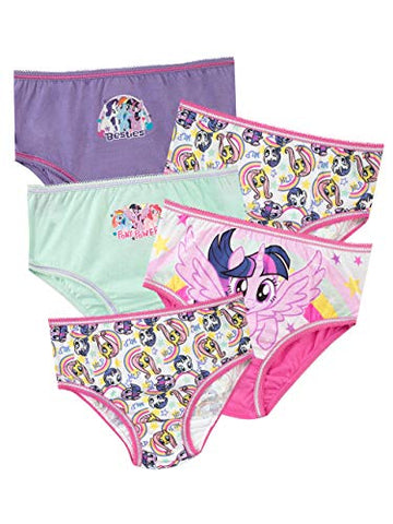 My Little Pony Girls Unicorns Knickers | Pack of 5 | Multicoloured | Ages 5 - 6 Years