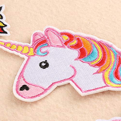 Colourful Unicorn Embroidered Iron On Patches 