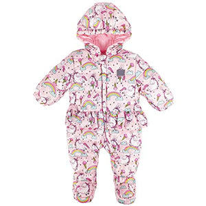 Baby Girls Unicorn Snowsuit Romper Coat Jumpsuit 12-18