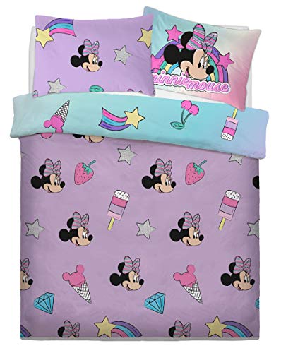 Disney Minnie Mouse Unicorn Themed Double Duvet Cover 