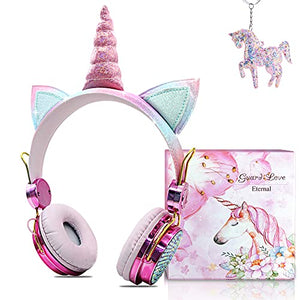 Girls Unicorn Wireless Bluetooth Headphones | Volume Limiting | Gift Idea