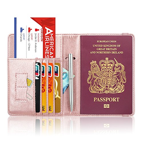 Unicorn Passport Cover - Cute PU Leather Travel Document Holder For Women & Teens | Multiple Card Slots