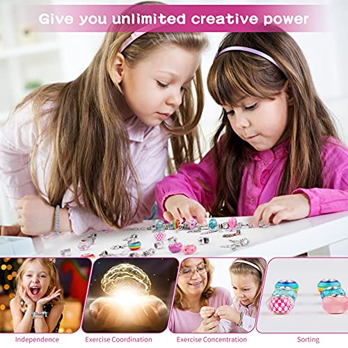 HYASIA Charm Bracelet Making Kit & Unicorn Gifts for Girls, Kids Toys Arts  Crafts for Girls