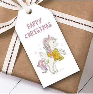Cute Unicorn Christmas Gift Tags | 12 Pack