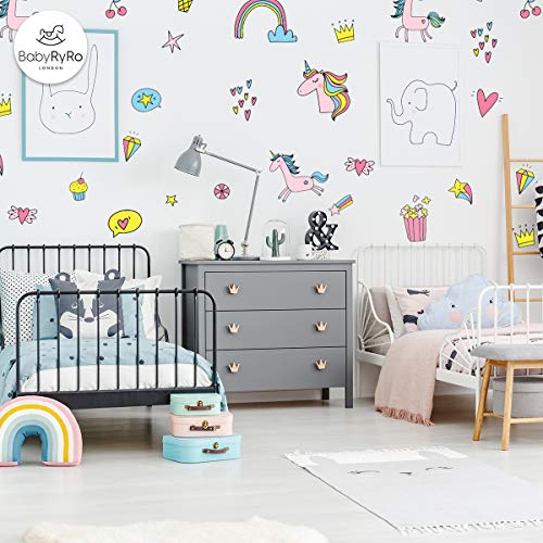 Colourful Unicorn Wall Stickers, Decals 