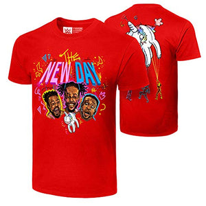 WWE | The New Day Unicorn Balloon Authentic T-Shirt | Red