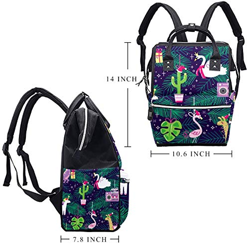 Baby Changing Bag Backpack | Swan Unicorn Leaves Design |  Waterproof