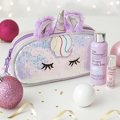 Sequined Unicorn Pencil Case Gift Set | & Body Lotion 