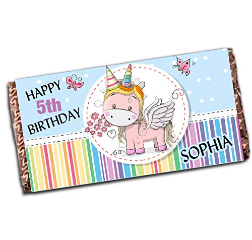 Personalised Name Unicorn Chocolate Bar | 110g Milk Chocolate | Gift Idea