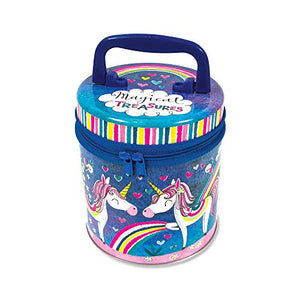 Magical Treasures Unicorn Design-  Zipped Girl's Storage Tin - Rachel Ellen