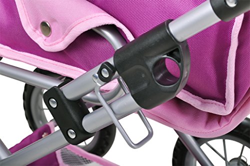 Girls Purple Unicorn Stroller For Dolls 