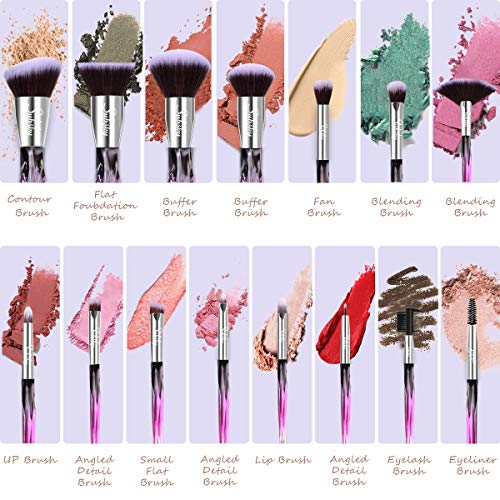 15 PCs Unicorn Makeup Brushes Set | Gift 