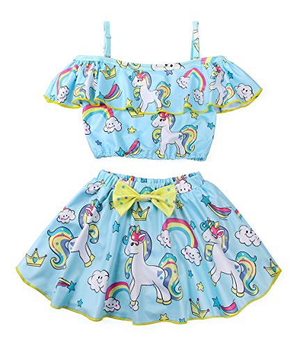 Rainbow unicorn swimming costume kids