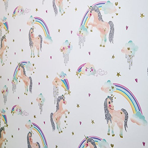 Unicorn Wallpaper- Arthouse Rainbow Unicorn