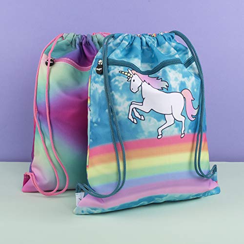 Unicorn Rainbow Kids Drawstring Bag