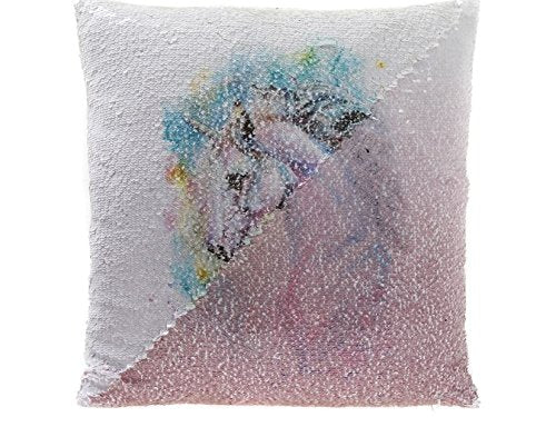 Unicorn Glitter Sequin Cushion