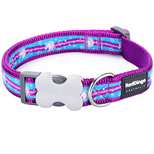 Unicorn Design Dog Collar | Purple | Medium | Red Dingo