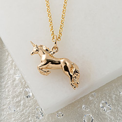 Lily Charmed - Gold Unicorn Necklace with "Magic" Message Card