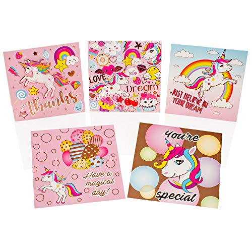 Unicorn Craft Set - Card Making Stationery Set - Arts and Crafts Sets For Kids - Gifts For Girls