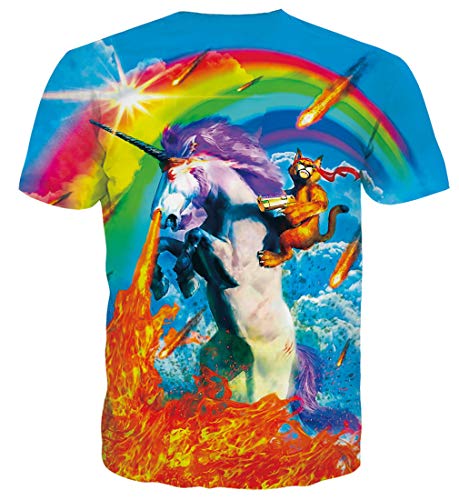 Multicoloured Unicorn And Rainbow T-Shirt 