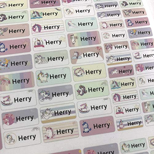Kids Unicorn Personalised Name Labels For School Uniforms 