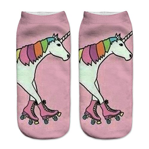 Cute Unicorn Socks Casual Sport Socks Pattern Socks for Kids Girls and Ladies Women (Unicorn 4 pair-B)