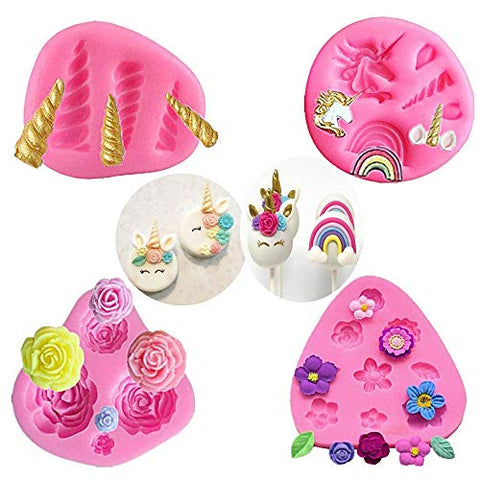 Unicorn Moulds For Baking Cake Decorations  - Unicorn Head and Horn Mould